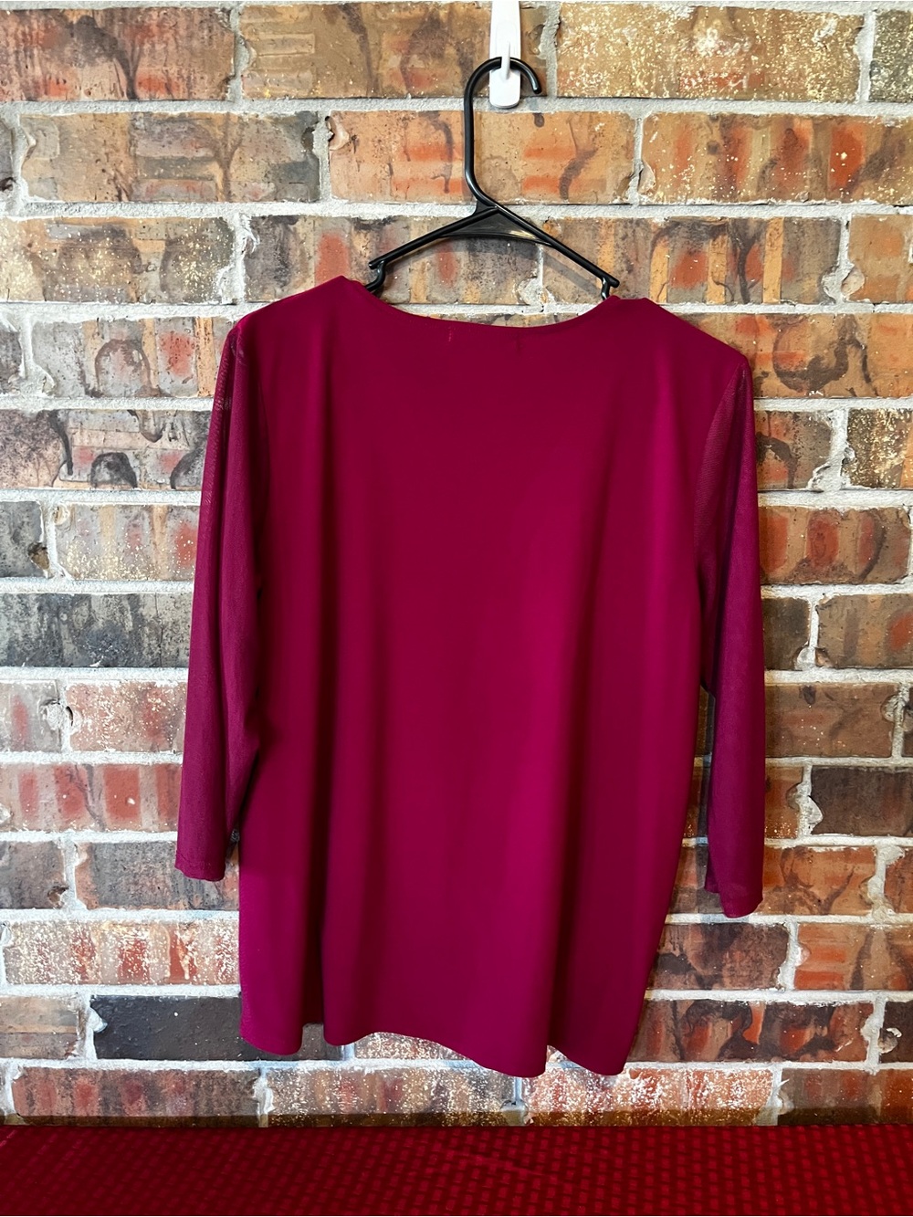 89TH Madison Mesh Sleeves Top Women’s Size:L Blouse - Picture 5 of 8